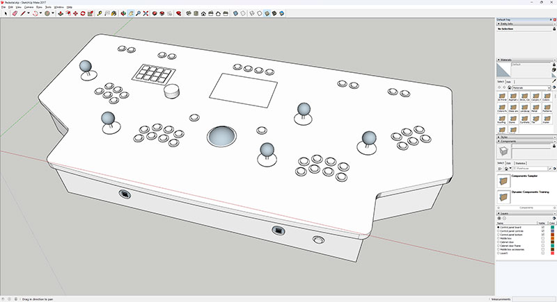 Control panel top